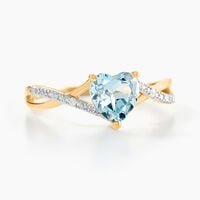 Bague Clothilde Or Jaune Topaze Oxyde De Zirconium