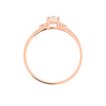 Bague Urbaine Or Rose Morganite Et Oxyde De Zirconium - Bagues solitaires Femme | Histoire d&rsquo;Or