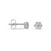 Boucles D'oreilles Puces Magnolia Or Blanc Diamant - Clous d'oreilles Femme | Histoire d’Or