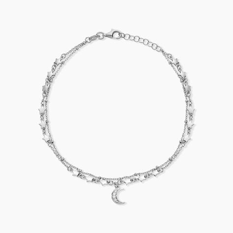 Cha&icirc;ne De Cheville Marie-nicaise Argent Blanc - Cha&icirc;nes de cheville Femme | Histoire d&rsquo;Or