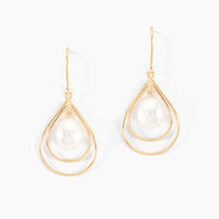 Boucles D'oreilles Pendantes Martyna Or Jaune Perle De Culture