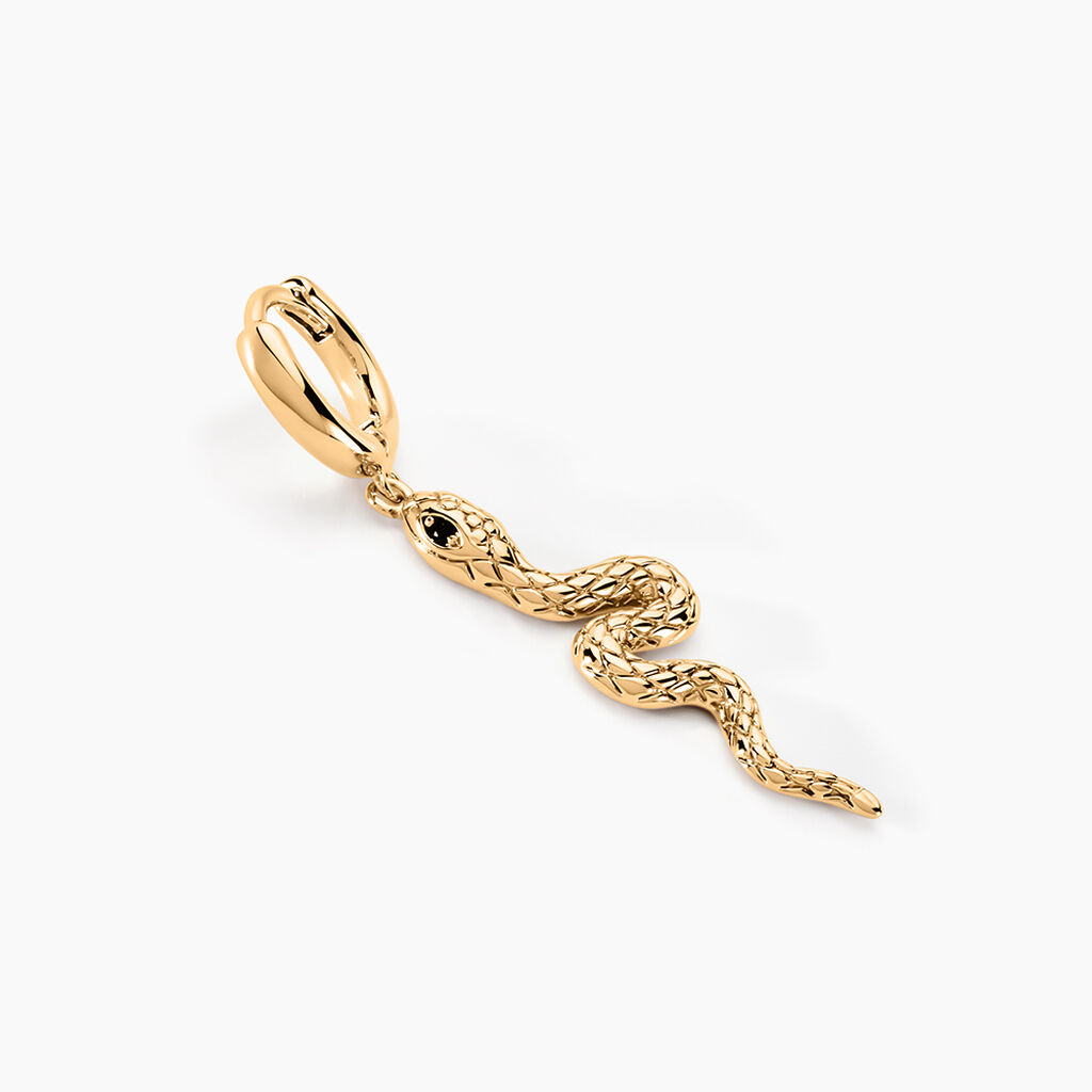 Créole Unitaire Yasha Plaqué Or Jaune Spinelle Synthétique - Boucles d'oreilles créoles Femme | Histoire d’Or