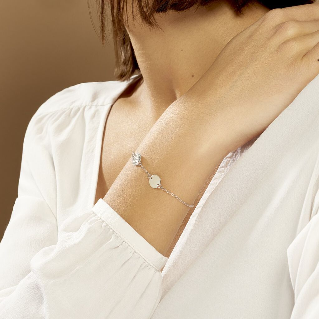 Bracelet Almira Argent Blanc - Bracelets fantaisie Femme | Histoire d’Or