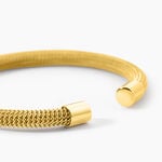 Bracelet Jonc Acier Dor&eacute; Sibil - Bracelets joncs Femme | Histoire d&rsquo;Or