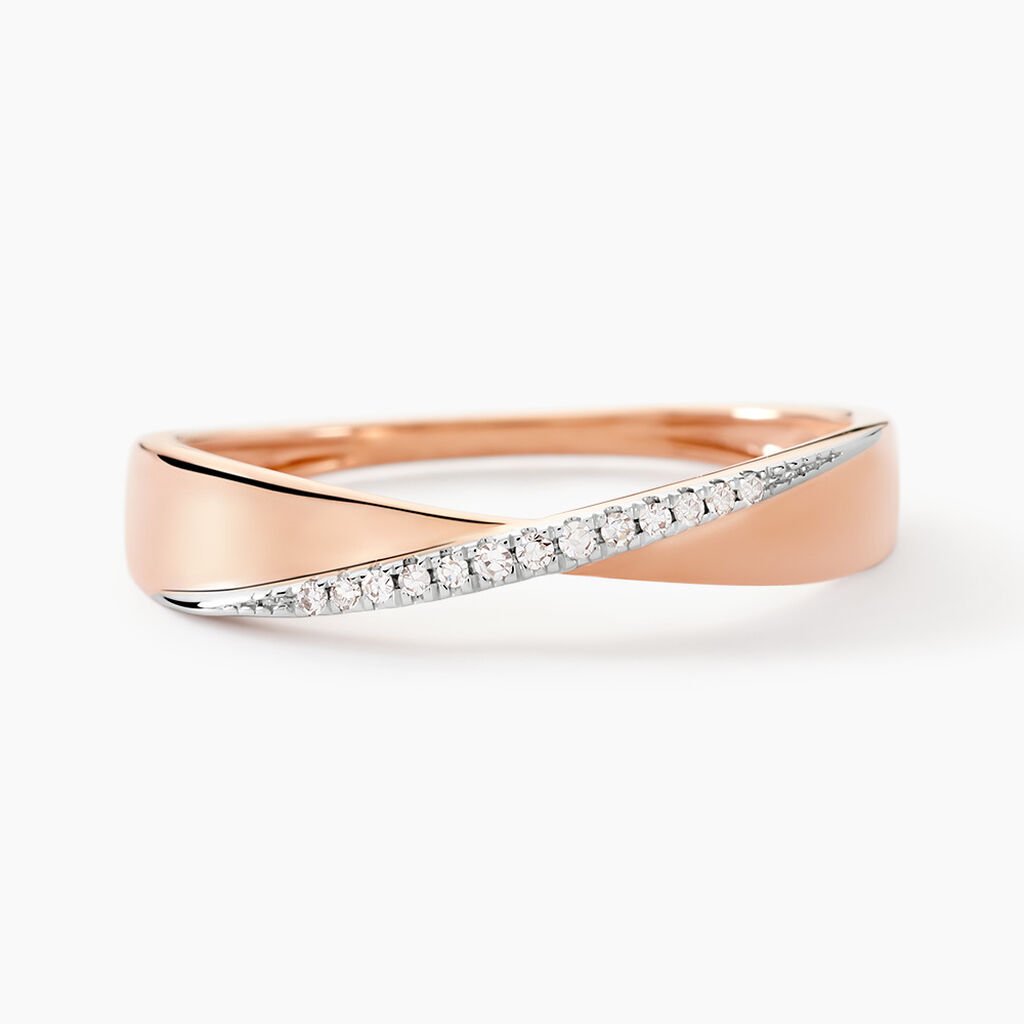 Bague Suzie Or Rose Diamant - Bagues avec pierre Femme | Histoire d&rsquo;Or