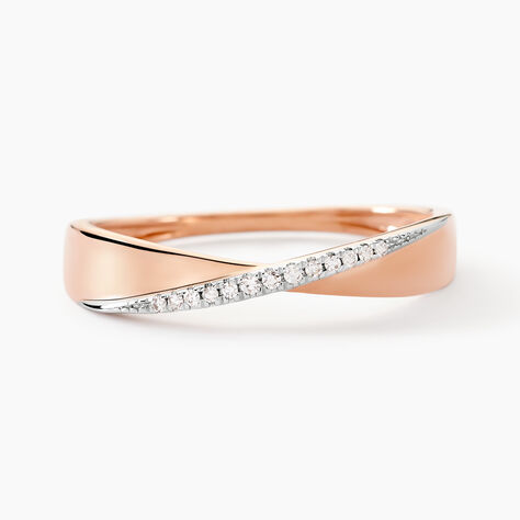 Bague Suzie Or Rose Diamant - Bagues avec pierre Femme | Histoire d&rsquo;Or
