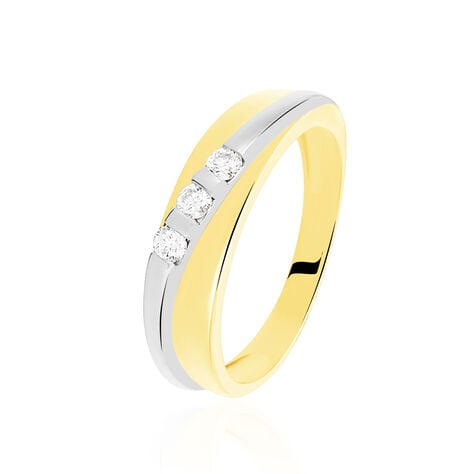 Bague Bryanna Or Bicolore Diamant - Bagues avec pierre Femme | Histoire d&rsquo;Or