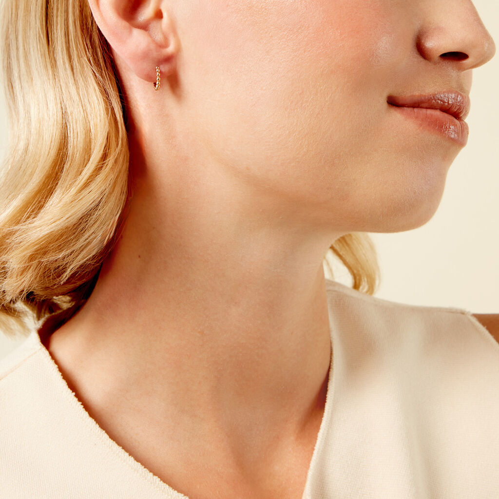 Créoles Flick Or Jaune - Boucles d'oreilles créoles Femme | Histoire d’Or