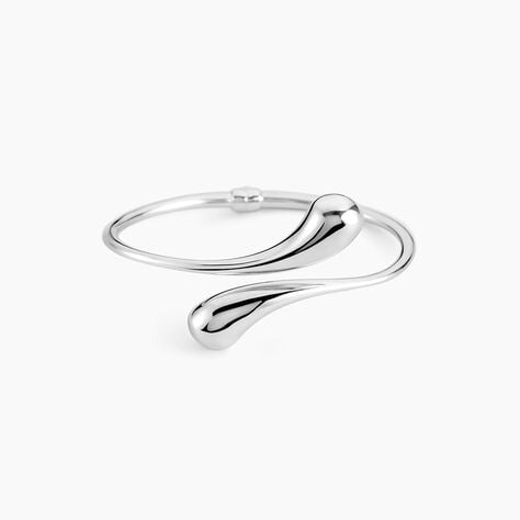 Bracelet Jonc Allure Argent Blanc - Bracelets joncs Femme | Histoire d&rsquo;Or