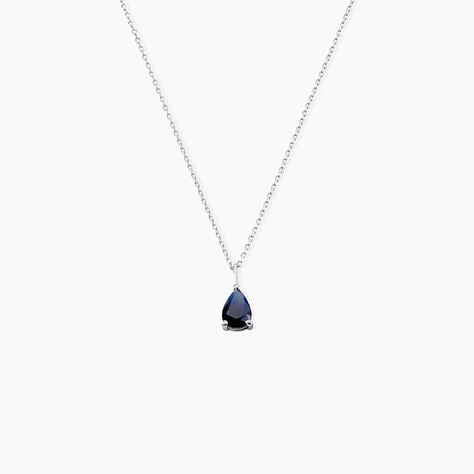 Collier Or Blanc Pluie D'Eclat Saphir - Colliers Femme | Histoire d&rsquo;Or