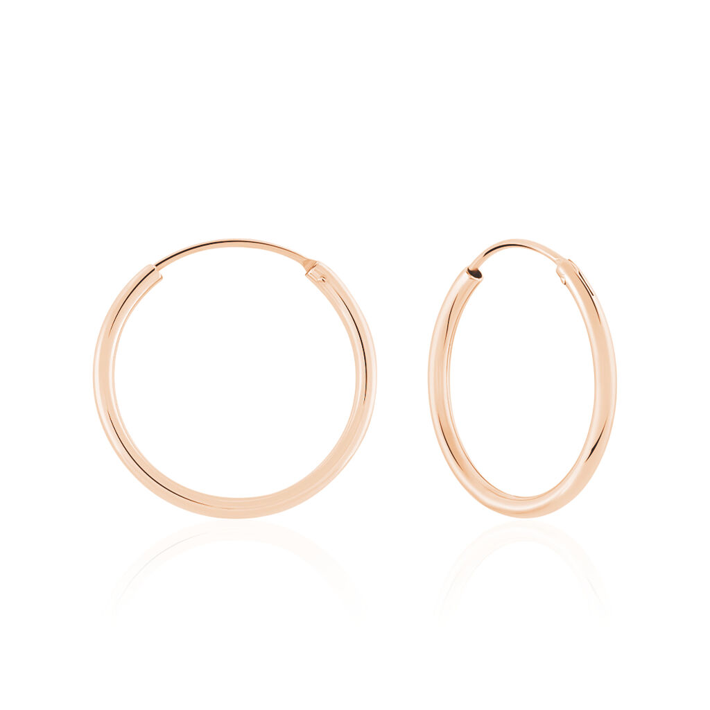 Créoles Argent Rose Olympia - Boucles d'oreilles créoles Femme | Histoire d’Or
