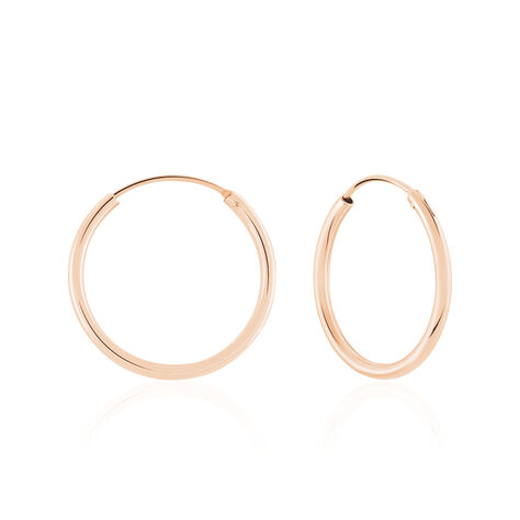 Créoles Argent Rose Olympia - Boucles d'oreilles créoles Femme | Histoire d’Or