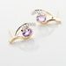 Boucles D'oreilles Sagesse Or Jaune Amethyste Oxyde - Clous d'oreilles Femme | Histoire d’Or