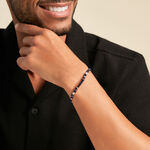 Bracelet Jourdan Arttu Acier Argent&eacute; Sodalite Agate - Bracelets cha&icirc;ne Homme | Histoire d&rsquo;Or