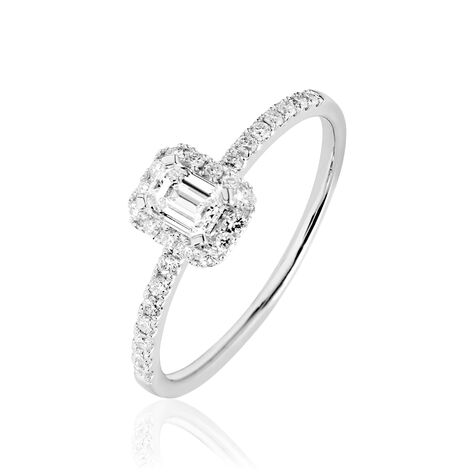 Bague Solitaire Meylia Or Blanc Diamant - Bagues solitaires Femme | Histoire d&rsquo;Or