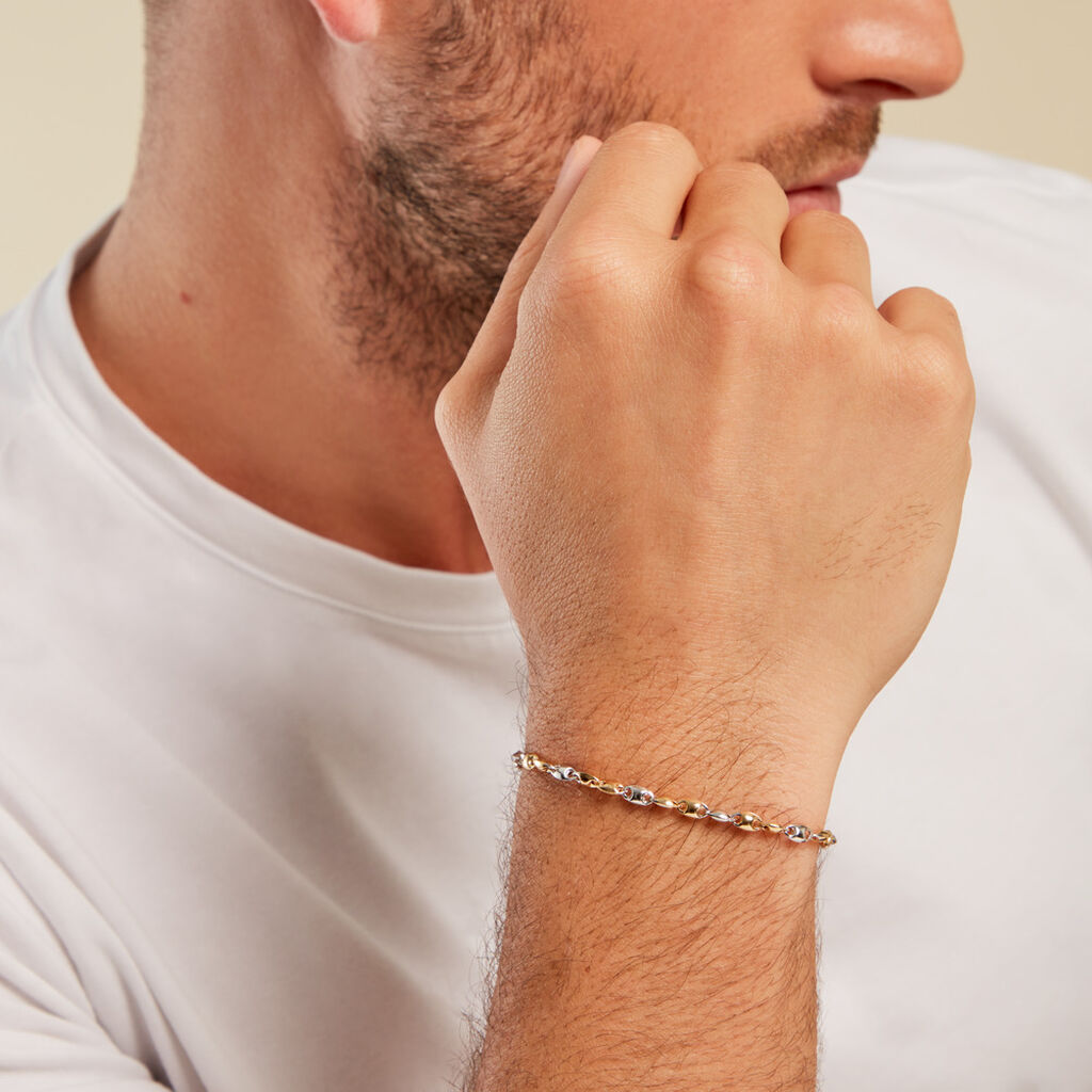 Bracelet Dami Or Bicolore - Bracelets Homme | Histoire d’Or