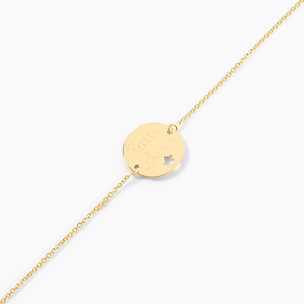 Bracelet Benedicte Message Or Jaune - Bracelets Naissance Enfant | Histoire d&rsquo;Or