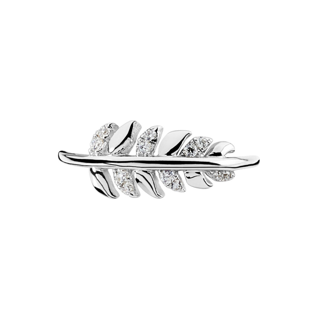 Bague Jade Argent Blanc Oxyde De Zirconium - Bagues avec pierre Femme | Histoire d’Or