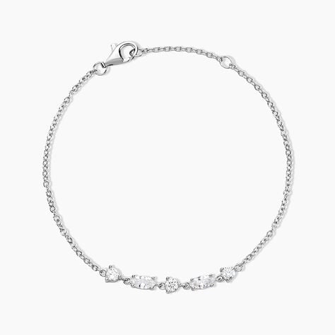 Bracelet Argent Blanc Eclat D'Aurore Oxyde De Zirconium - Bracelets Femme | Histoire d&rsquo;Or