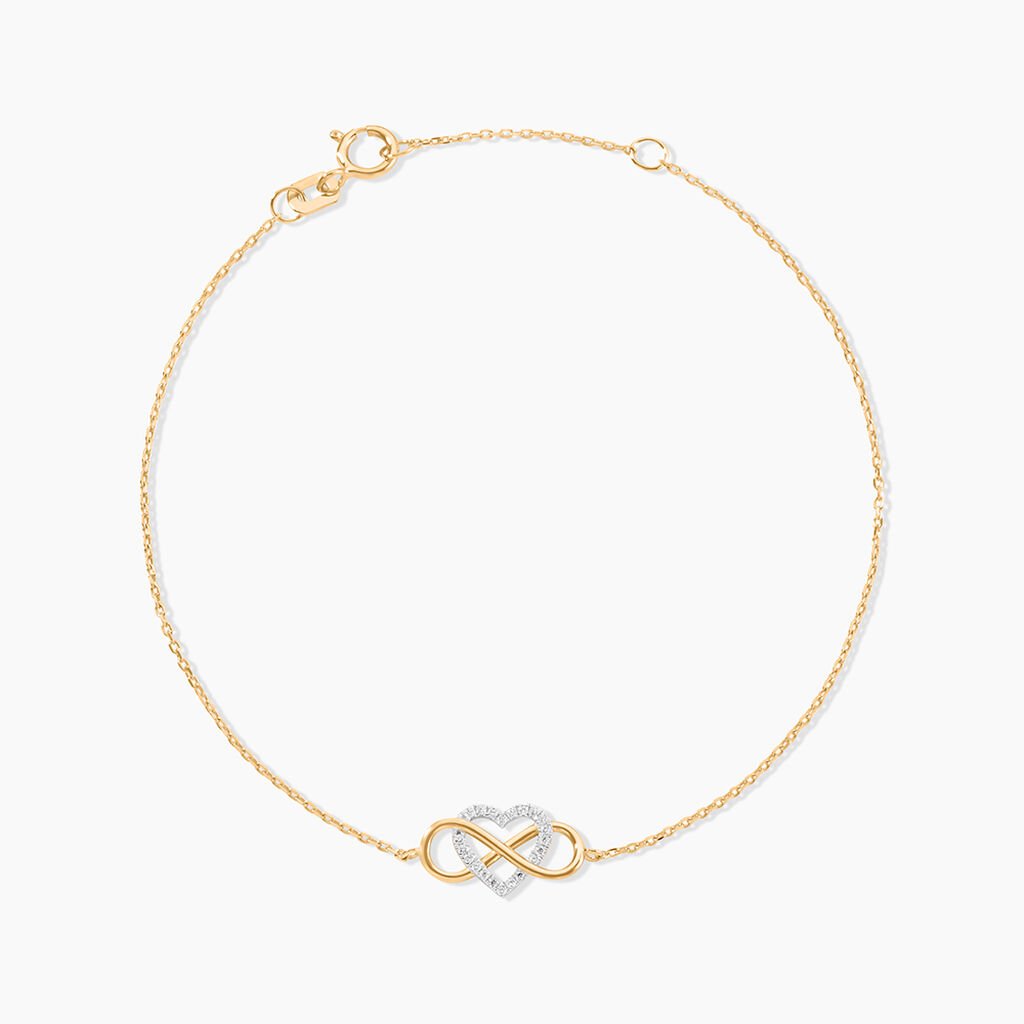Bracelet Lacey Or Bicolore Oxyde De Zirconium - Bracelets Femme | Histoire d&rsquo;Or