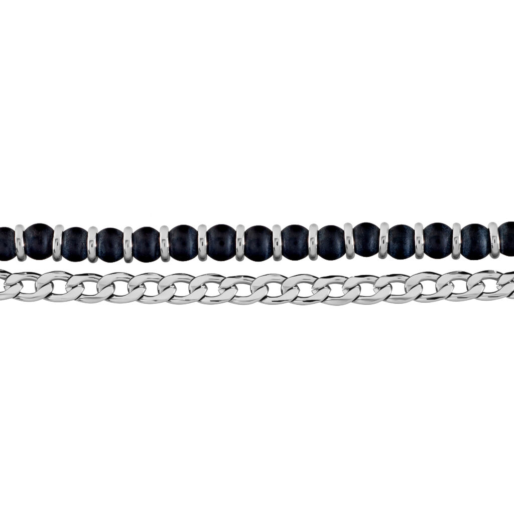 Bracelet Magalos Acier Blanc Onyx - Bracelets Homme | Histoire d’Or