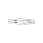 Bague Solitaire Maelline Argent Blanc Oxyde De Zirconium - Bagues solitaires Femme | Histoire d&rsquo;Or