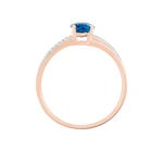 Bague Sare Or Rose Topaze Et Oxyde De Zirconium - Bagues solitaires Femme | Histoire d&rsquo;Or