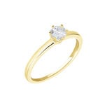 Bague Solitaire Natalia Or Jaune Diamant Synthetique - Bagues solitaires Femme | Histoire d&rsquo;Or
