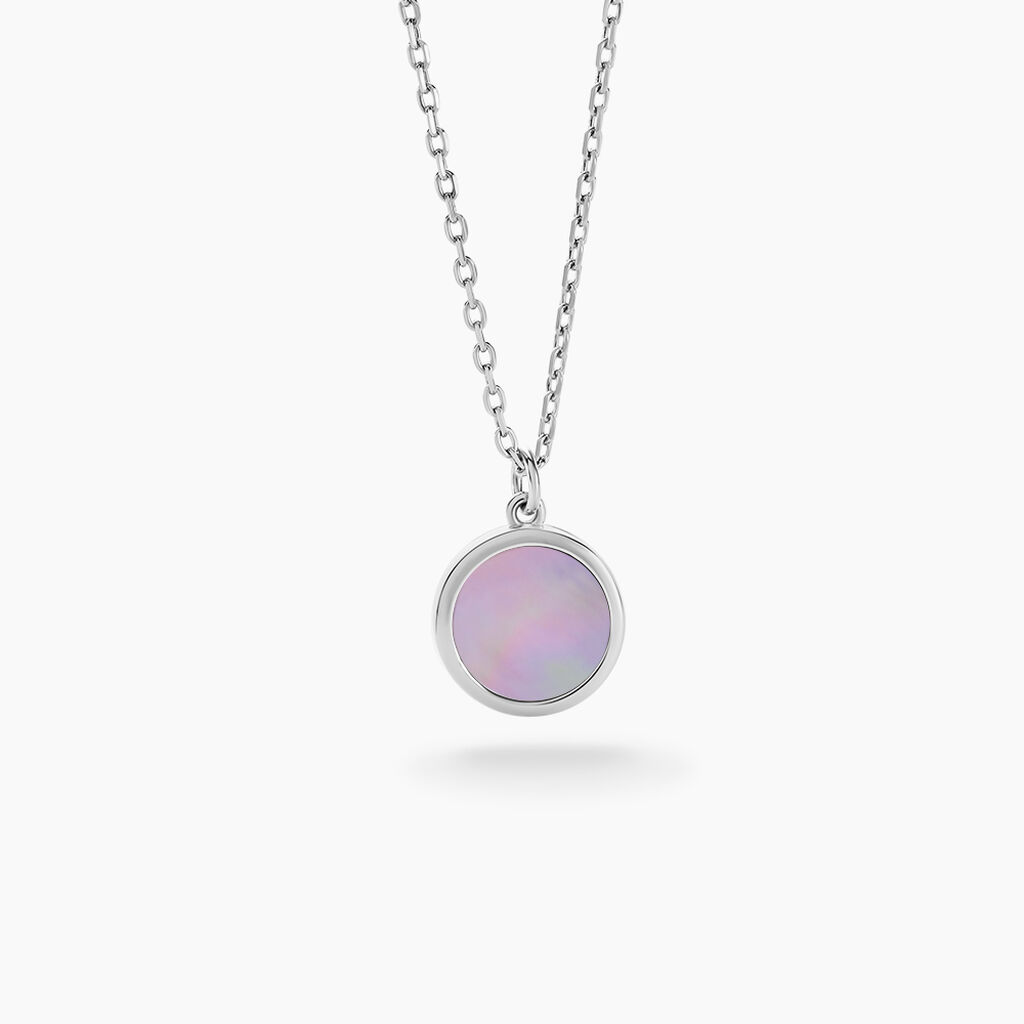 Collier Lunatique Argent Blanc Nacre - Colliers fantaisie Femme | Histoire d’Or