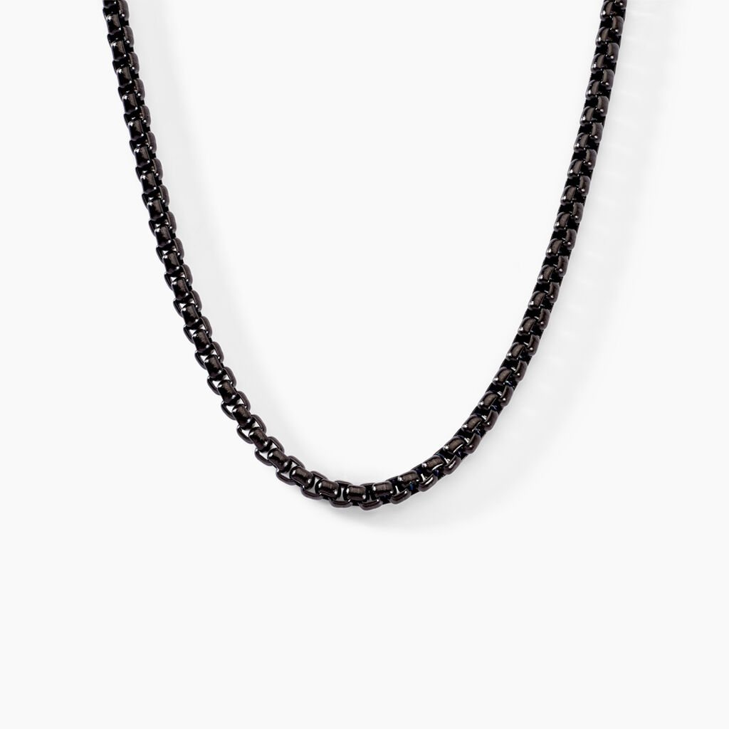Chaine Emrick Acier Noir - Chaines Homme | Histoire d’Or