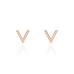 Boucles D'oreilles Puces Celene Or Rose - Clous d'oreilles Femme | Histoire d&rsquo;Or