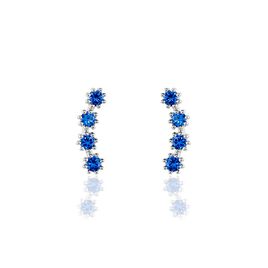 Boucles D'oreilles Puces Karrie Argent Blanc Oxyde De Zirconium - Boucles d'oreilles fantaisie Femme | Histoire d’Or