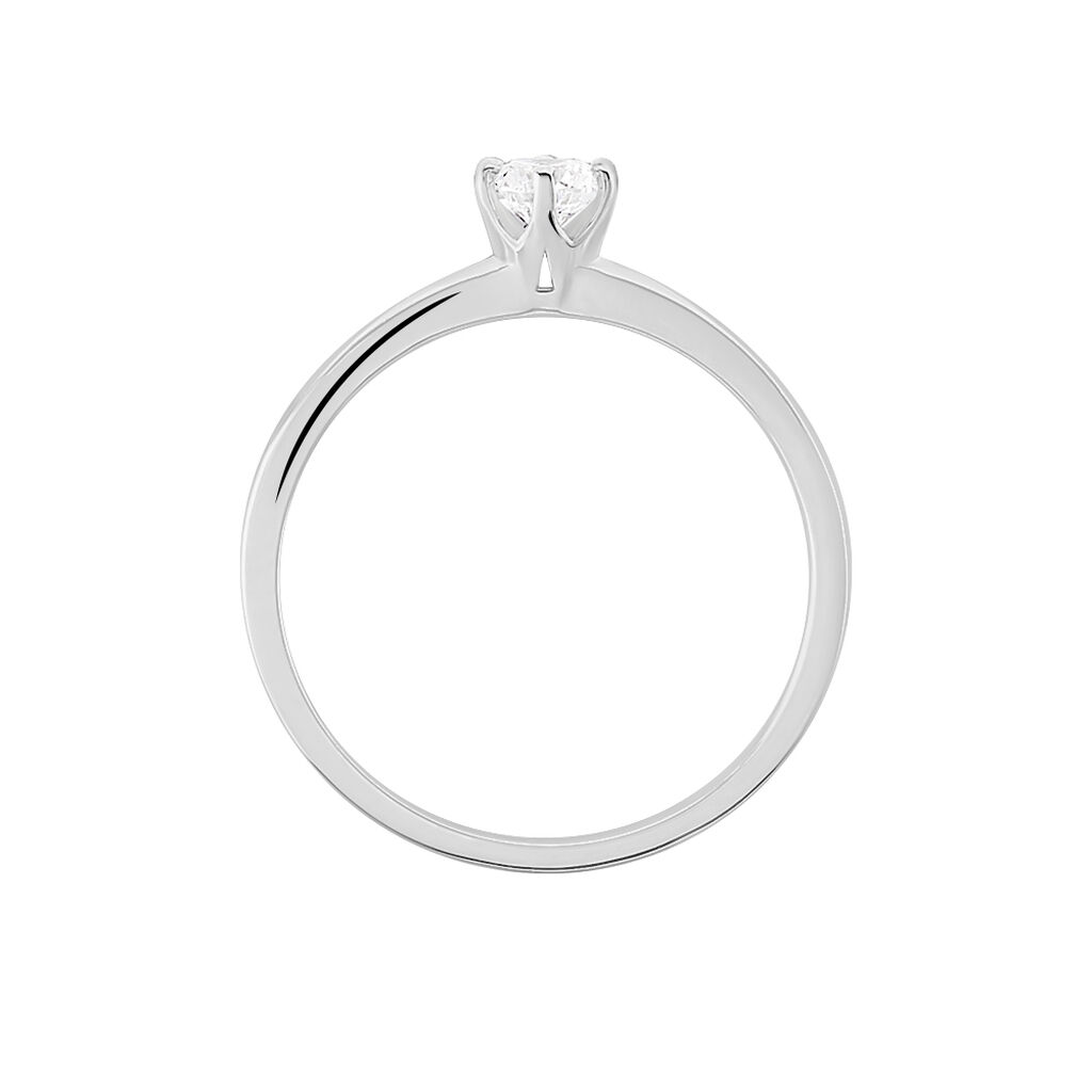 Bague Solitaire Natalia Or Blanc Diamant - Bagues solitaires Femme | Histoire d’Or