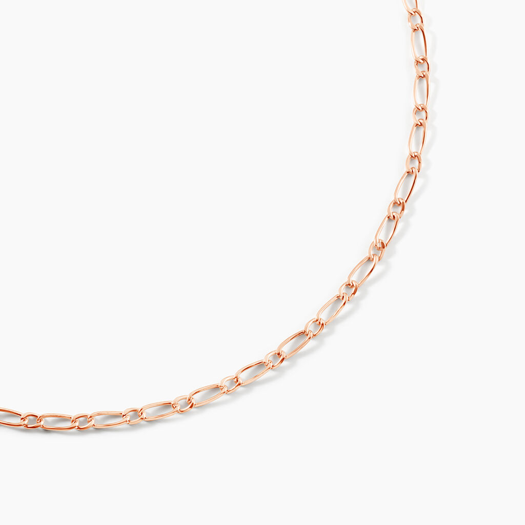 Cha&icirc;ne Ophelio Maille Alternee 1/1 Or Rose - Chaines Femme | Histoire d&rsquo;Or