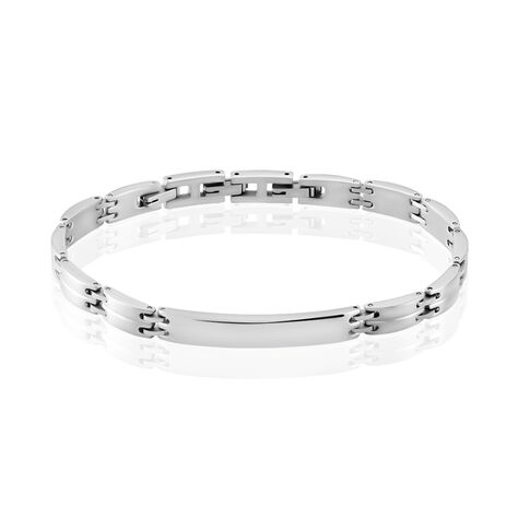 Bracelet Identité Isidore Acier Blanc - Bracelets Homme | Histoire d’Or