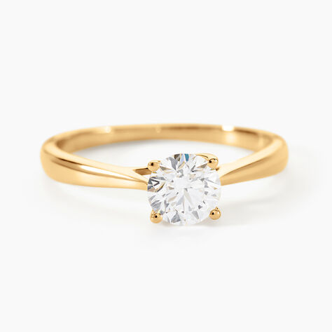 Bague Solitaire Fiona Or Jaune Diamant Synthetique - Bagues solitaires Femme | Histoire d&rsquo;Or