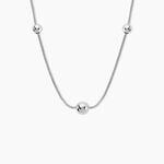 Collier Catarina Argent Blanc - Colliers fantaisie Femme | Histoire d&rsquo;Or