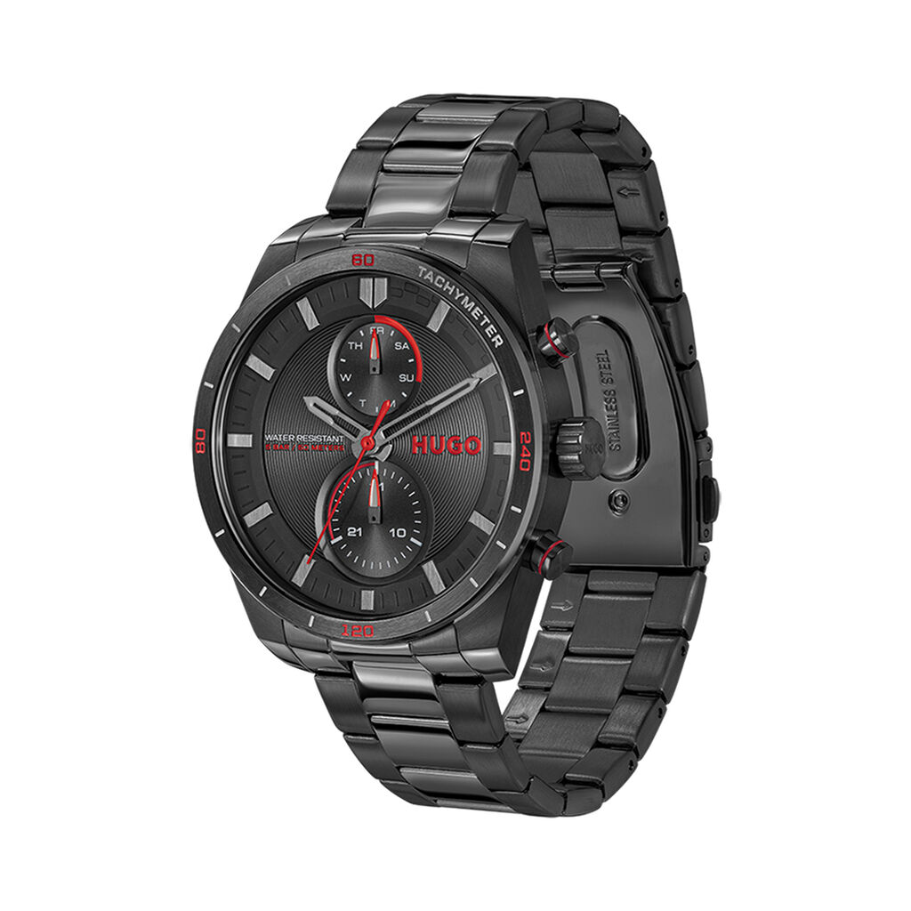 Montre Hugo Fast Noir - Montres Homme | Histoire d’Or