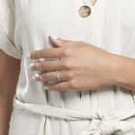 Bague Solitaire Ursi Argent Blanc Oxyde De Zirconium - Bagues solitaires Femme | Histoire d&rsquo;Or