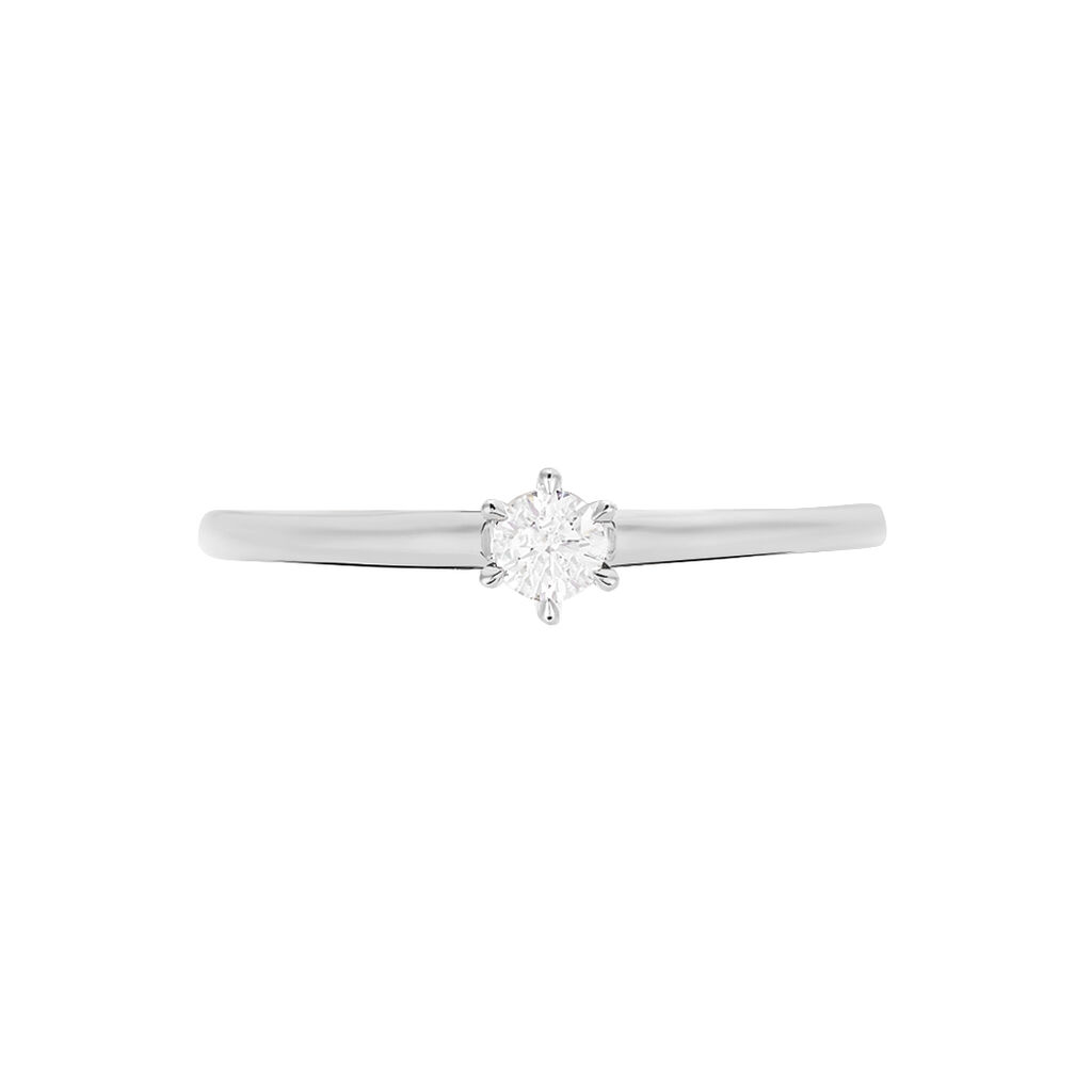 Bague Solitaire Samantha Or Blanc Diamant - Bagues solitaires Femme | Histoire d’Or
