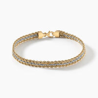 Bracelet Jerry Maille Corde 3 Rangs Or Bicolore