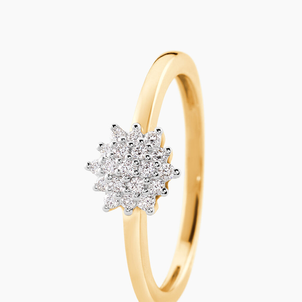 Bague Caliopee Or Jaune Diamant - Bagues avec pierre Femme | Histoire d&rsquo;Or