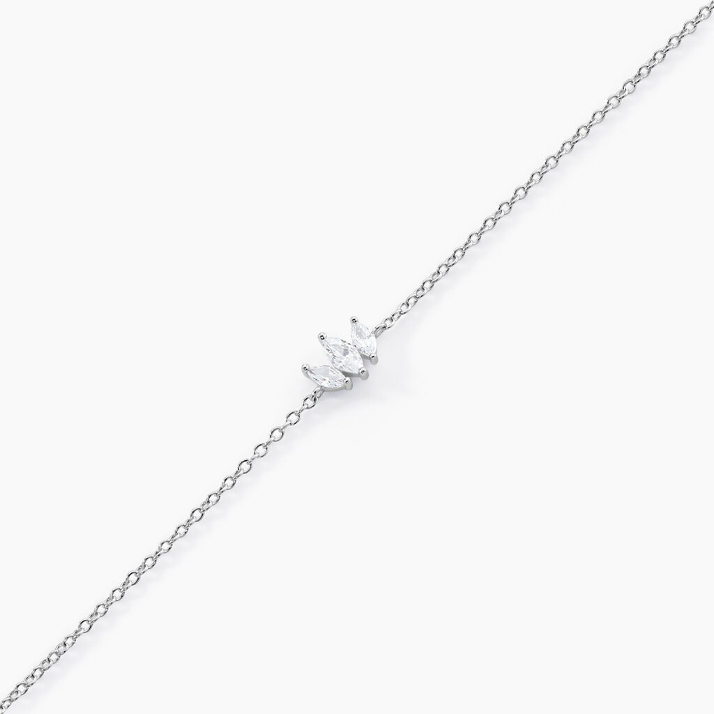 Bracelet Duchesse Argent Blanc Oxyde De Zirconium - Bracelets Femme | Histoire d’Or