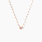 Collier Auxana Argent Rose Oxyde De Zirconium - Colliers fantaisie Femme | Histoire d&rsquo;Or