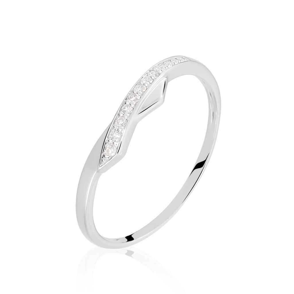 Bague Marilou Or Blanc Diamant - Bagues avec pierre Femme | Histoire d&rsquo;Or