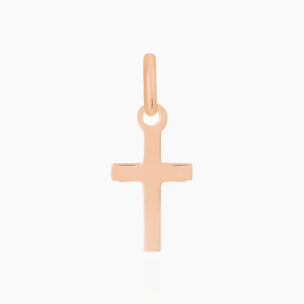 Pendentif Alyssa Croix Or Rose - Pendentifs Baptême Famille | Histoire d’Or