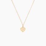 Pendentif Eudocie Coeur Lettre Or Jaune - Pendentifs Famille | Histoire d&rsquo;Or