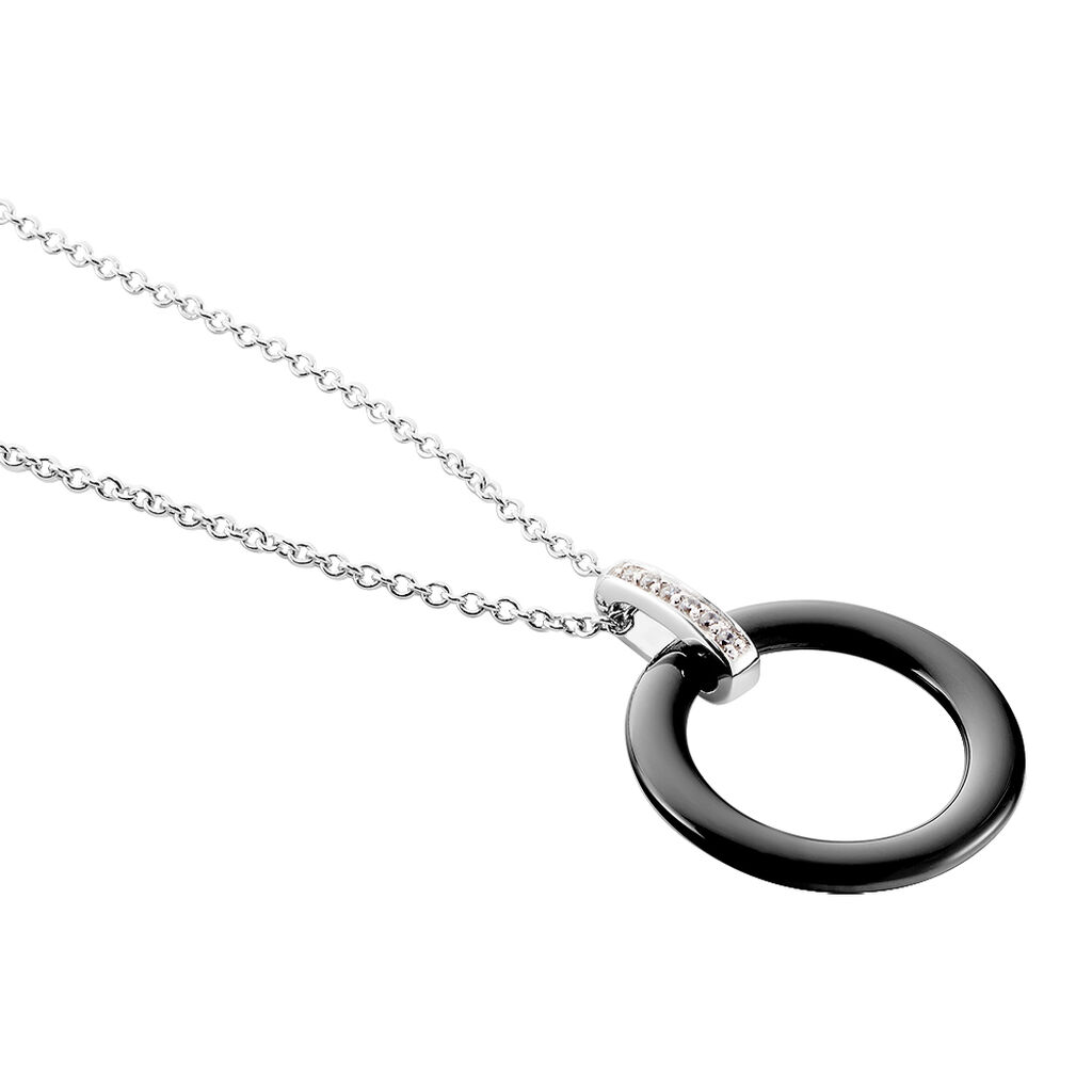 Collier Natacha Cera Argent Blanc Céramique Et Oxyde De Zirconium - Colliers fantaisie Femme | Histoire d’Or