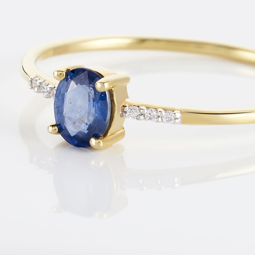 Bague Jehane Or Jaune Saphir Et Diamant - Bagues solitaires Femme | Histoire d’Or