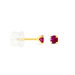 Boucles D'oreilles Puces Elea Serti Griffe Or Jaune Rubis - Clous d'oreilles Femme | Histoire d’Or